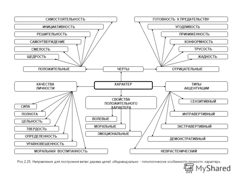 Схема черты характера по психологии