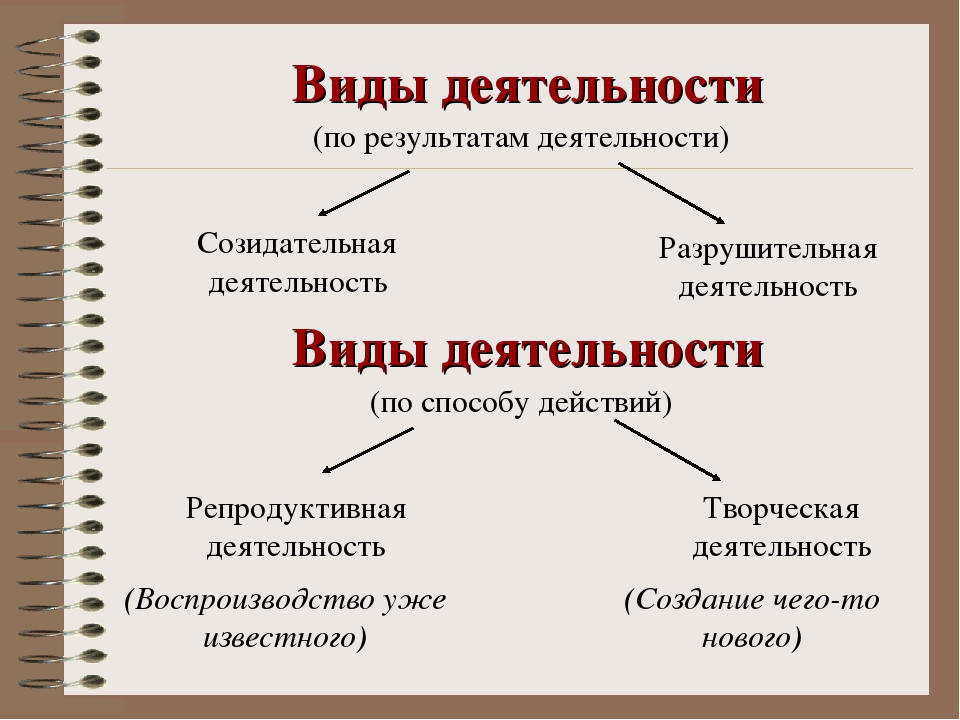 Виды человеческой деятельности обществознание